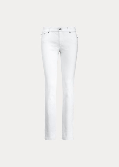 Jeans Ralph Lauren Mujer Blancos - Slimming Premier Straight - NXZUY8973